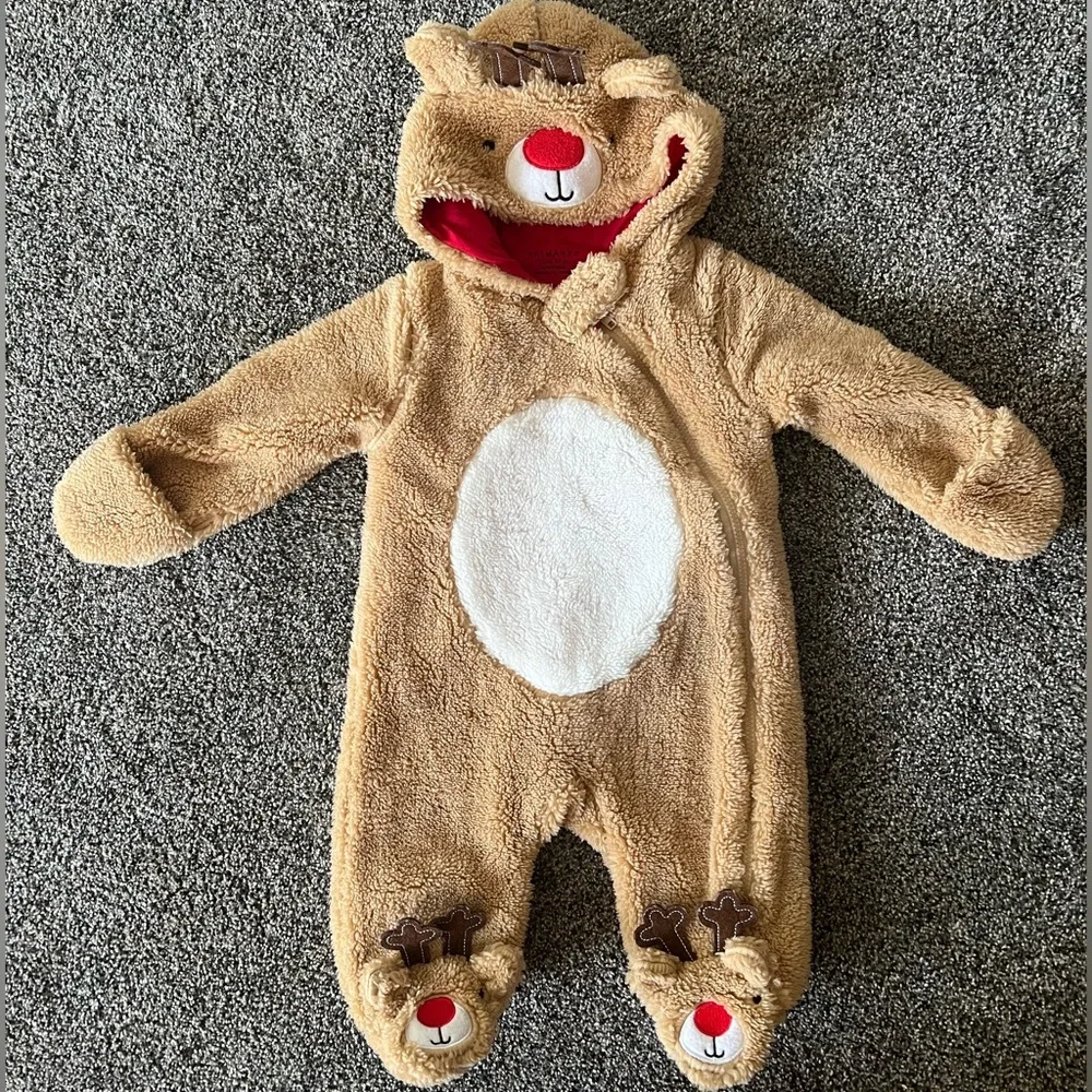 Primark Baby Reindeer Pramsuit 0-3 - Picture 1 of 5